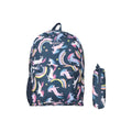 Front - Mountain Warehouse Bookworm Unicorn And Rainbow 20L Backpack Set