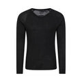 Front - Mountain Warehouse Mens Merino Wool V Neck Base Layer Top