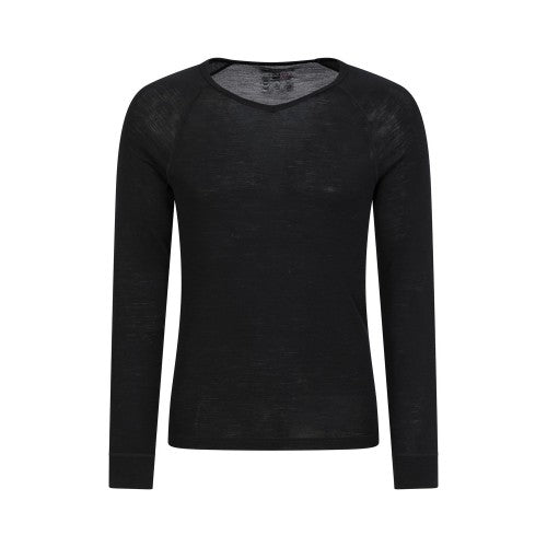 Front - Mountain Warehouse Mens Merino Wool V Neck Base Layer Top