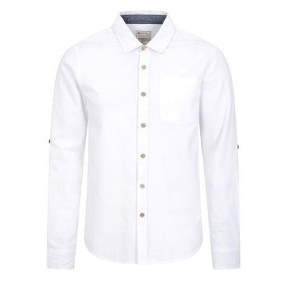 Front - Mountain Warehouse Mens Coconut Textured Long-Sleeved Shirt