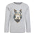 Front - Mountain Warehouse Childrens/Kids Wolf Organic Long-Sleeved T-Shirt