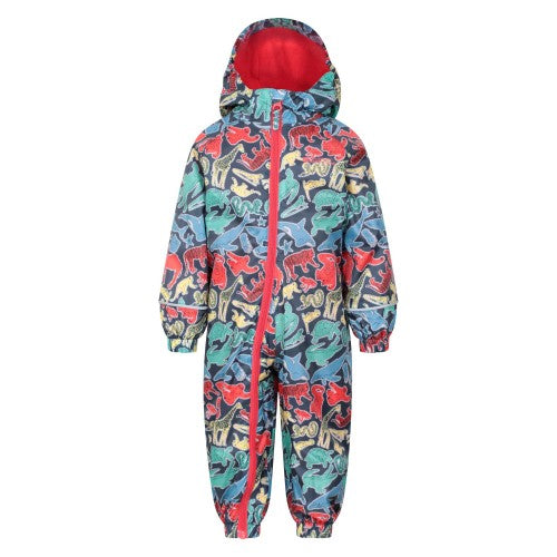 Front - Mountain Warehouse Childrens/Kids Spright Animals Waterproof Rain Suit