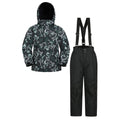 Front - Mountain Warehouse Childrens/Kids Camo Ski Jacket & Trousers Set