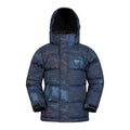 Front - Mountain Warehouse Childrens/Kids Snow II Printed Water Resistant Padded Jacket