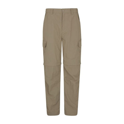 Front - Mountain Warehouse Mens Trek Convertible Trousers