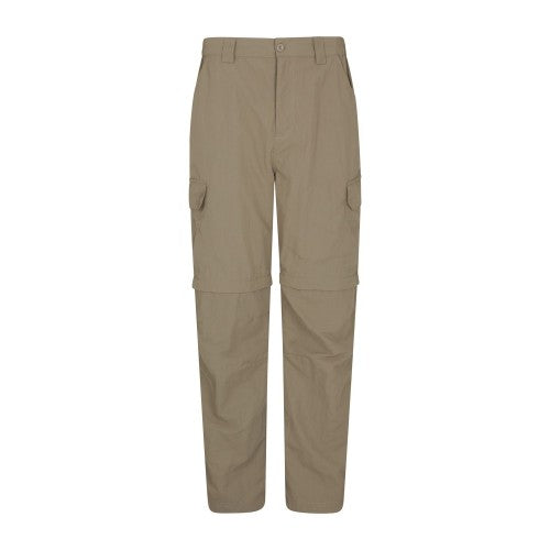 Front - Mountain Warehouse Mens Trek Convertible Trousers