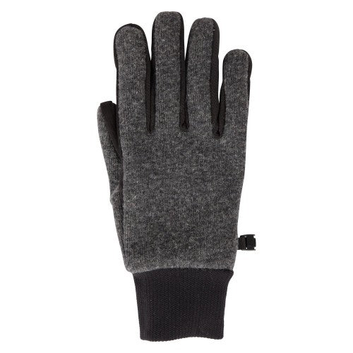 Front - Mountain Warehouse Mens Windproof Faux Fur Lined Touch Gloves