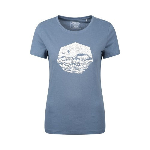Front - Mountain Warehouse Womens/Ladies Surf Print Organic Cotton T-Shirt