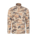 Front - Mountain Warehouse Mens Camber II Camo Half Zip Fleece Top