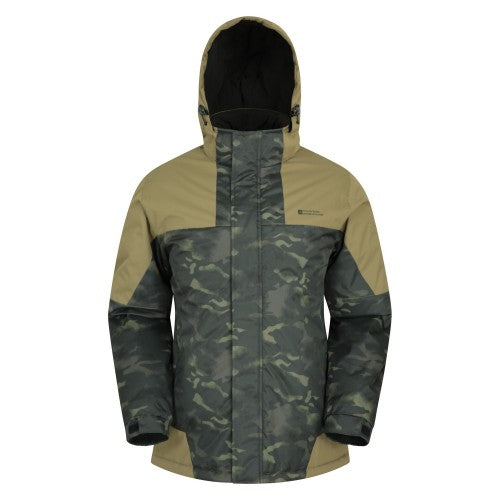 Front - Mountain Warehouse Mens Shadow Camouflage Ski Jacket