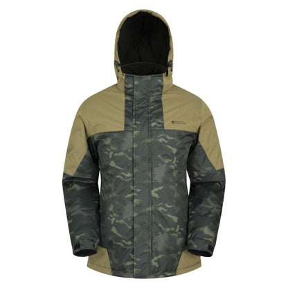 Front - Mountain Warehouse Mens Shadow Camouflage Ski Jacket