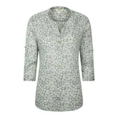 Front - Mountain Warehouse Womens/Ladies Petra Floral 3/4 Sleeve Shirt