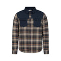 Front - Mountain Warehouse Mens Flannel Padded Shirt Jacket