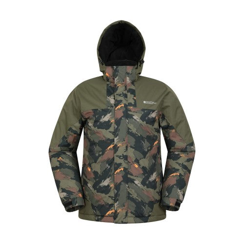Front - Mountain Warehouse Mens Shadow II Printed Ski Jacket