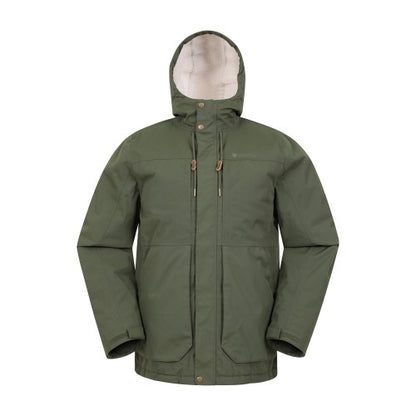 Front - Mountain Warehouse Mens Coastline Borg Waterproof Jacket