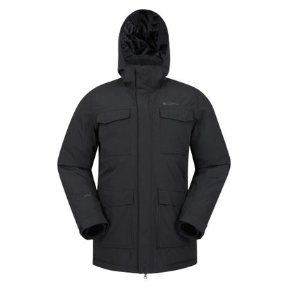 Front - Mountain Warehouse Mens Concord Extreme Down Long Length Jacket