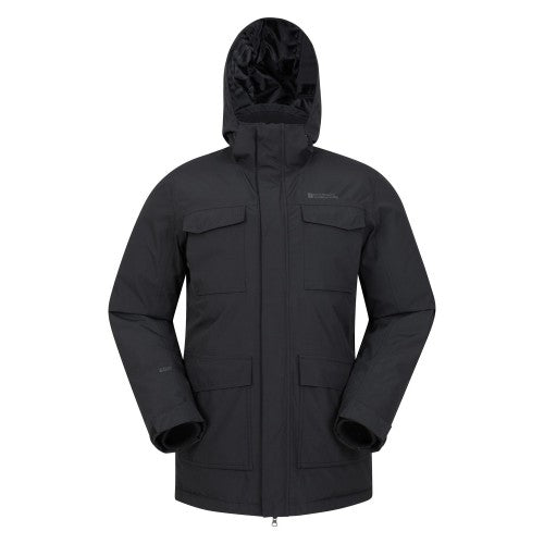 Front - Mountain Warehouse Mens Concord Extreme Down Long Length Jacket