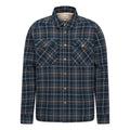 Front - Mountain Warehouse Mens Pinn Flannel Borg Lined Shirt