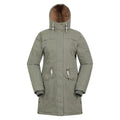 Front - Mountain Warehouse Womens/Ladies Acorn Waterproof Borg Lined Padded Parka