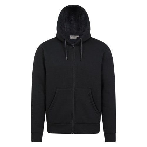 Front - Mountain Warehouse Mens Dalton Borg Lined Full Zip Hoodie