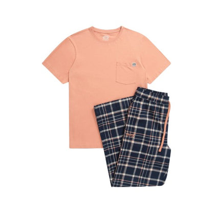 Front - Animal Womens/Ladies Driftoff Checked Organic Pyjama Set