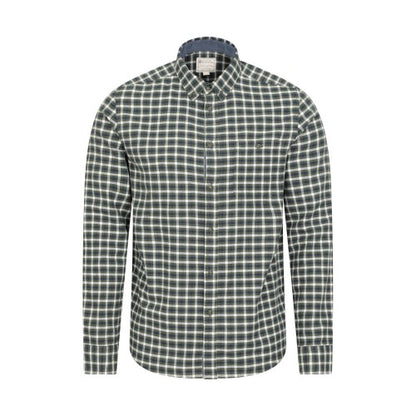 Front - Mountain Warehouse Mens Driftwood Checked Organic Shirt