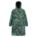 Front - Mountain Warehouse Childrens/Kids Borg Lined Camo Hoodie Blanket