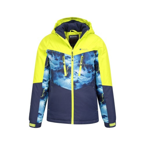 Front - Mountain Warehouse Childrens/Kids Storm II Extreme Printed Ski Jacket