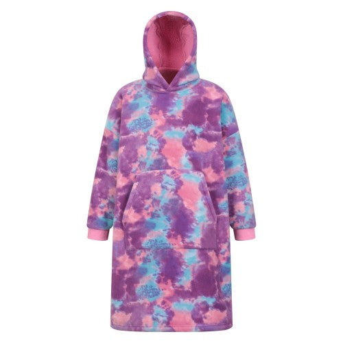 Front - Mountain Warehouse Childrens/Kids Snug Borg Lined Hoodie Blanket