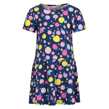 Front - Mountain Warehouse Girls Organic Drop Waist Dress