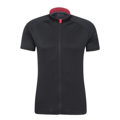 Front - Mountain Warehouse Mens Roubaix Full Zip Cycling Top