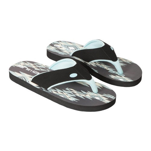 Front - Animal Womens/Ladies Swish Aztec Recycled Flip Flops