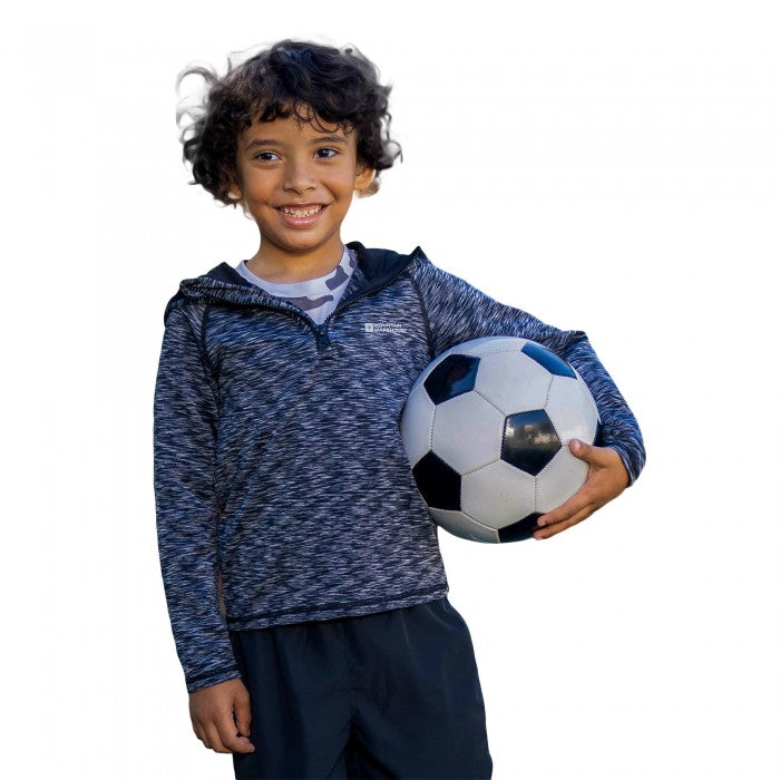 Front - Mountain Warehouse Childrens/Kids Marathon Quarter Zip Midlayer