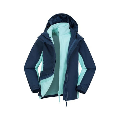 Front - Mountain Warehouse Childrens/Kids Lightning 3 in 1 Waterproof Jacket