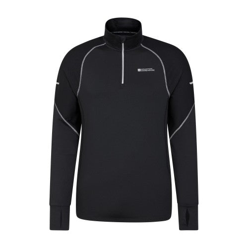 Front - Mountain Warehouse Mens Control Half Zip Midlayer