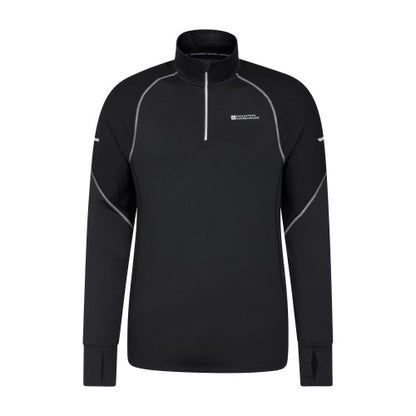 Front - Mountain Warehouse Mens Control Half Zip Midlayer