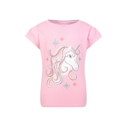 Front - Mountain Warehouse Childrens/Kids Unicorn Organic T-Shirt