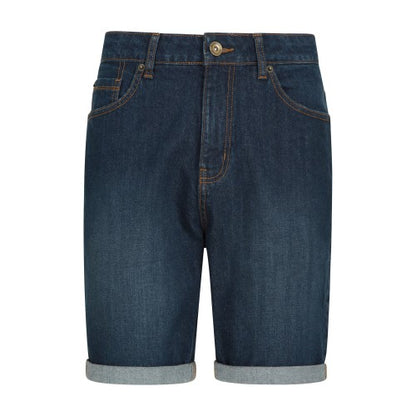 Front - Mountain Warehouse Mens Denim Turned Up Hem Shorts