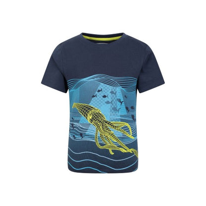 Front - Mountain Warehouse Childrens/Kids Sid The Squid Organic Cotton T-Shirt