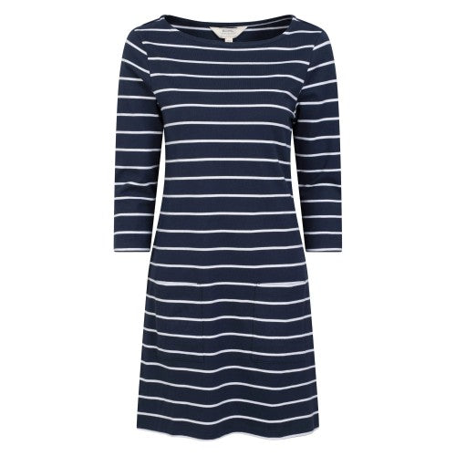 Front - Mountain Warehouse Womens/Ladies Lily Striped Organic Pocket Dress
