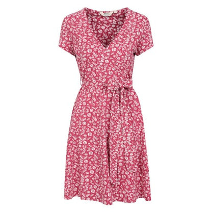 Front - Mountain Warehouse Womens/Ladies Santorini Plants Jersey Wrap Dress