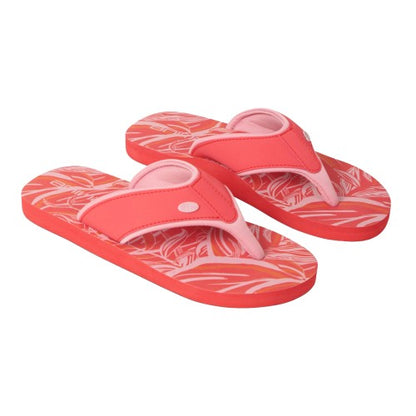 Front - Animal Womens/Ladies Swish Leaf Print Recycled Flip Flops
