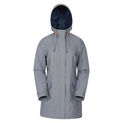Front - Mountain Warehouse Womens/Ladies Textured Long Waterproof Jacket