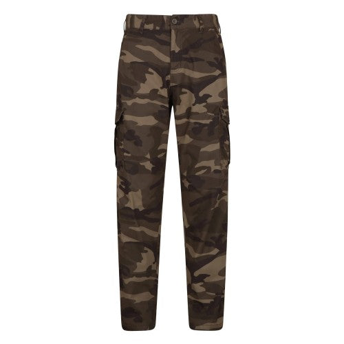 Front - Mountain Warehouse Mens Lakeside Camo Cargo Trousers