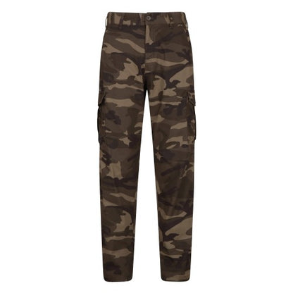 Front - Mountain Warehouse Mens Lakeside Camo Cargo Trousers