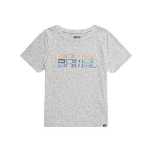Front - Animal Childrens/Kids Charley Stacked Logo Organic T-Shirt