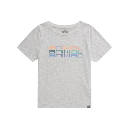 Front - Animal Childrens/Kids Charley Stacked Logo Organic T-Shirt