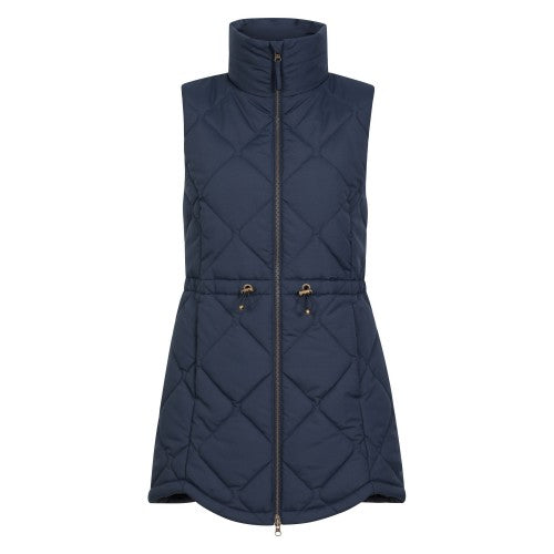 Front - Mountain Warehouse Womens/Ladies Rye Quilted Long Length Gilet