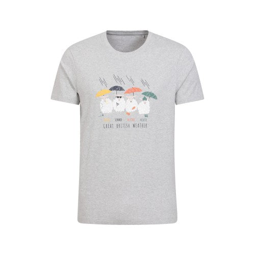 Front - Mountain Warehouse Mens Great British Weather T-Shirt