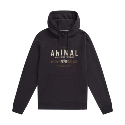 Front - Animal Mens River Logo Organic Hoodie